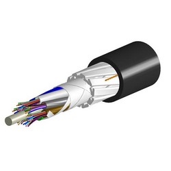 Fiber Cable, Indoor/Outdoor, 12 Fiber, High Tensile Strength Riser Rated, Low Smoke Zero Halogen, Mini All-Dielectric Single Jacket, Gel-Filled, Stranded Loose Tube, Arid Core Cable, Teraspeed OS2, Black Jacket