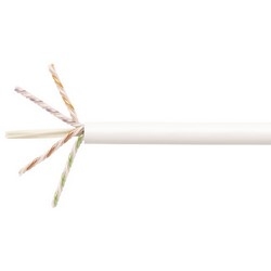 Copper Cable, GigaSPEED X10D 2091B, Category 6A, 23 AWG, 4 Pair, Unshielded, UTP, Solid Bare Copper Conductor, FEP/PVC, CMP, Plenum Cable, White Jacket, 1000Ft, Boxes