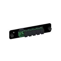 Adapter Panel, Black, 1000-Type, With 1 Teraspeed 6 Fiber, Sm Sc/apc Ganged Adapter, Green, Shuttered