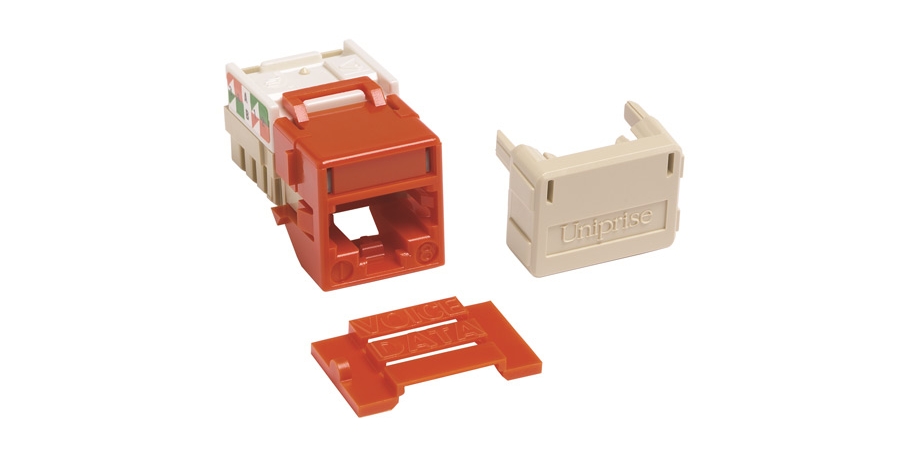 Uniprise NJ 10GT Ultra 10 Modular Jack, 1 Port, Cat 6A, Copper Alloy ...
