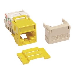 Category 6A Jack, Ultra 10 UNJ10G, U/UTP, Information Outlet, Yellow