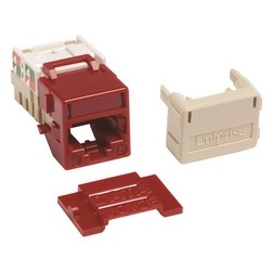 Category 6A Jack, Ultra 10 UNJ10G, U/UTP, Information Outlet, Red