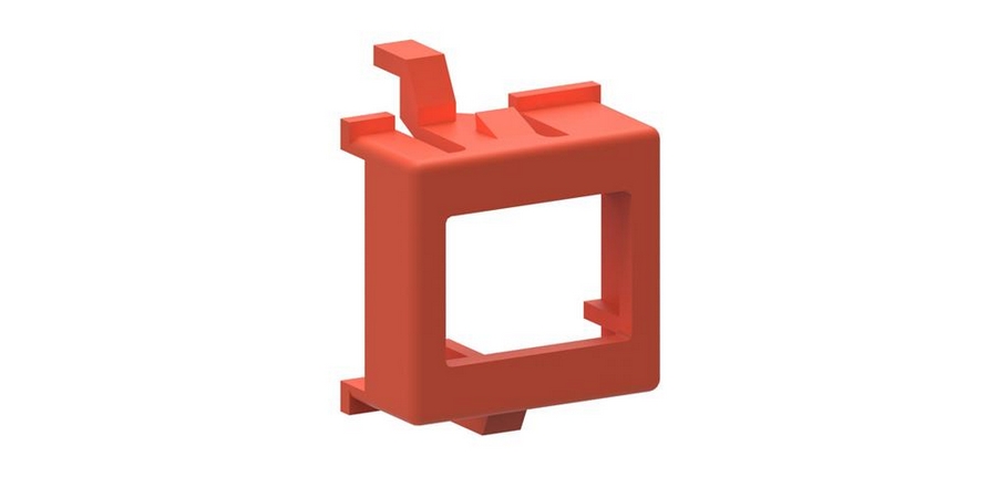 Fiber Adapter Collar, Duplex; Simplex, Orange, Height 0.95 in. (24.13mm)