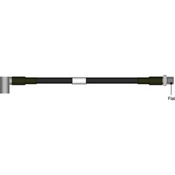 FSJ4-50B SureFlex(TM) Jumper with interface types N Female Bulkhead and N Male Right Angle, 1.45 m