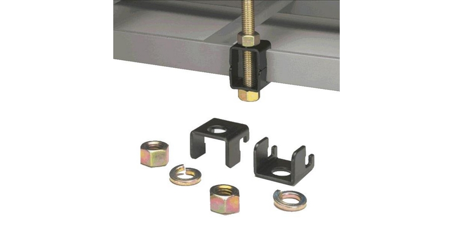 Ladder Rack Bracket Kit, Black, Thread Size 5/8 in.