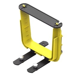 FiberGuide Fiber Management Systems; FiberGuide Product Line System: 4x4 System Junction Type: 4"x4" Vertical Color: Yellow