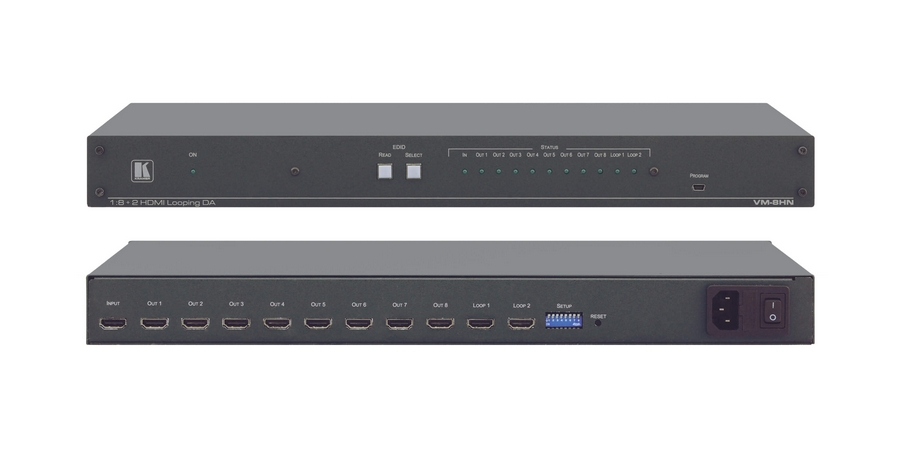 Distribution Amplifier, 4K, 10 Output, 1 Input, Inputs HDMI, Rack-mount ...