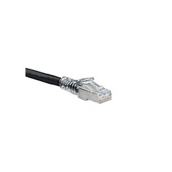 Cat 6A SlimLine Boot Patch Cord, 3 ft, Black
