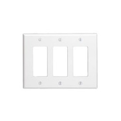 3-gang Decora/gfci Device Decora Wallplate, Light Almond