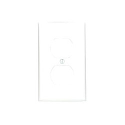 1-gang Duplex Device Receptacle Wallplate, Standard Size, Thermoplastic Nylon, Device Mount, White