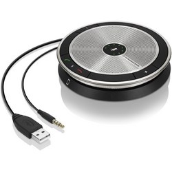 Speaker Phone, Dynamic, Neodymium Magnet Speaker, Connect to PC and Mobile Phone, Compatible with Major UC and Softphone, Certified for Skype, 4.33" Diameter x 1.18" Height