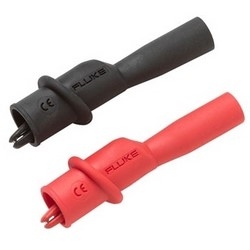 Alligator Clip Set, Cat IV 600 Volt, Cat III 1000 Volt, 10A, Nickel Plated Steel, 0.31&quot; Jaw, Red/Black, For TL221/TL222/TL224 Banana Plug and Test Lead