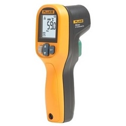 Infrared Thermometer, Large, Backlit LCD, -22 to 662 Deg F, 8:1 Distance to Spot Ratio, IP40, 1 AA Battery, 6.14" x 2" x 3.15"