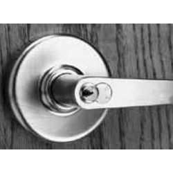 Door Lock Component Cylinder, Conventional, Key-in-Lever/Knob, P21 Keyway, Satin Chrome Plated
