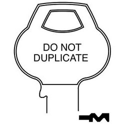 Door Lock Key Blank, Multi-Section, Standard, 6-Pin, Z-Class Bitting, DND Bow