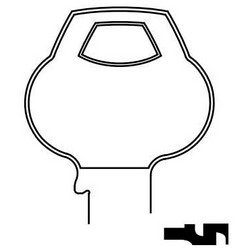 Door Lock Key Blank, Single-Section, Standard, 5-Pin, Plain Bow