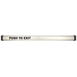 Electromechanical Exit Bar, 12/24 Volt DC, 36" Length, Clear, With 22 AWG Cable and Armored Door Cord
