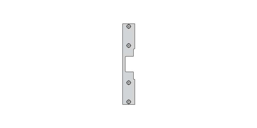 Faceplate, 1-3/8 in. W, 9 in. L, Wood, US32D Satin Stainless Steel