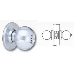 Cylinder Lockset, Ball Knob, D Rose Trim, T-Strike, 2-3/8&quot; Backset, 1&quot; Spring Latch, Oil Rubbed Dark Oxide Bronze, For Privacy