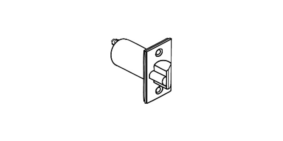 Door Deadlatch, US26D Satin Chrome, 2-3/8 in. Backset, Latch Face ...