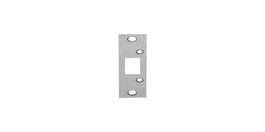 Security Strike Plate, Brass-Plated, Steel, For Use With Deadbolt, 1-3/ ...