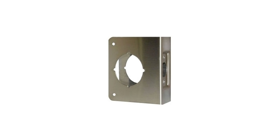 Door Lock Wrap Around Plate, US10B Oil-Rubbed Bronze, 2-3/8 in. Backset ...