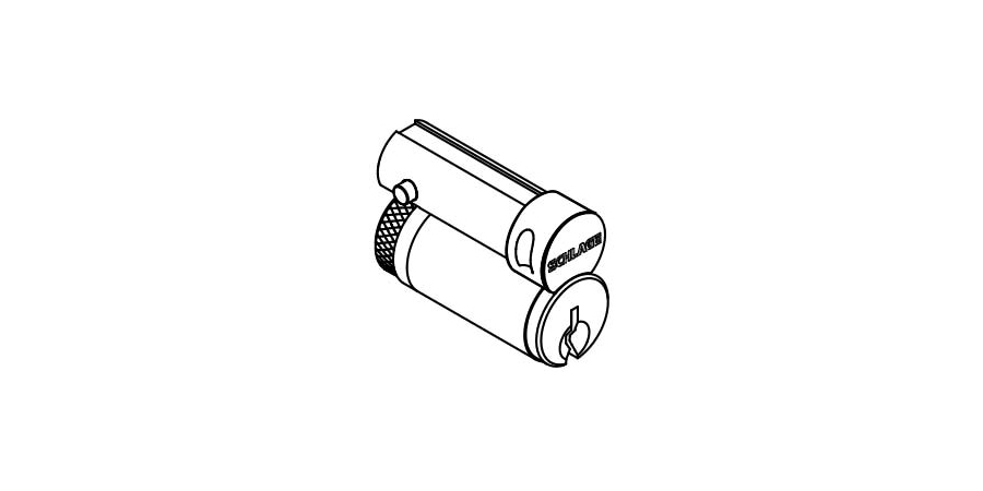 Door Lock Cylinder, 6 Pin Length, Full Size Format Interchangeable Core ...