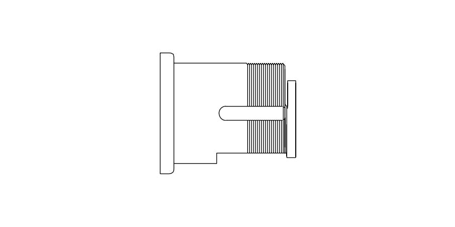 Mortise Door Lock Cylinder Housing, US10B Oil-Rubbed Bronze, 1-1/2 in. L