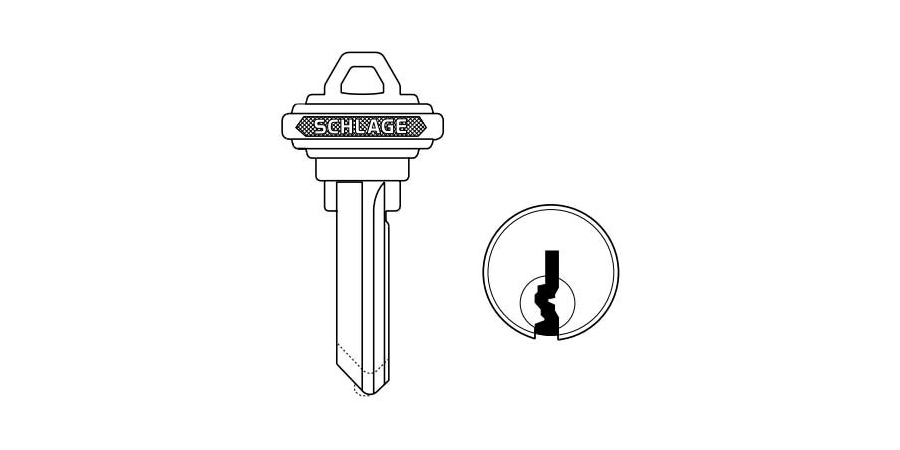Door Lock Cylinder Key Blank, 6 Pin or Disc Pin Length, Original-Shaped ...