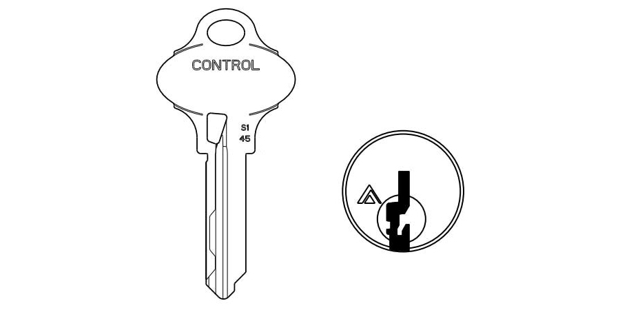 Control Key Blank, 6 Pin or Disc Pin Length, High Security Key Blank ...