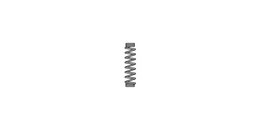 Top T-Pin Spring, Stainless Steel, For Use With F Series Compressible ...