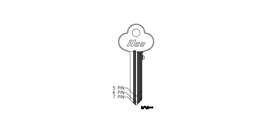 Cylinder Lock Key Blank, 5 Pin or Disc Pin Length, Pin Tumbler Cylinder ...