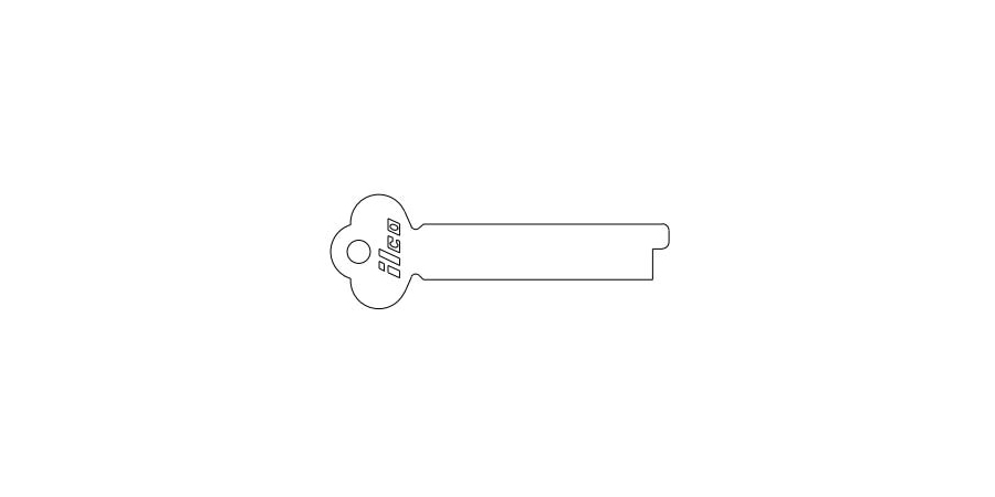 Key Blank, Flat, 0.525