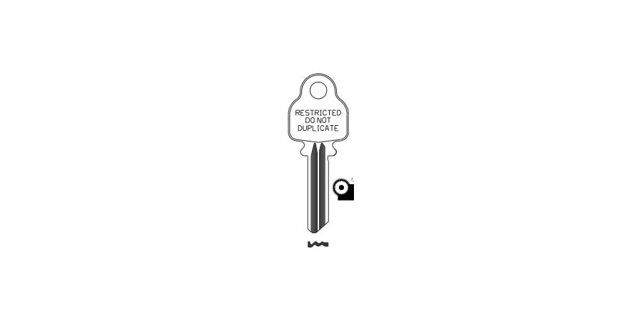 Cylinder Lock Key Blank, 5 Pin or Disc Pin Length, High Security Key ...