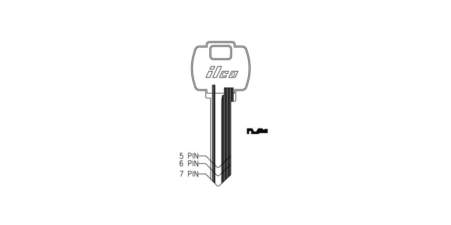 Cylinder Lock Key Blank, 6 Pin or Disc Pin Length, Pin Tumbler Cylinder ...