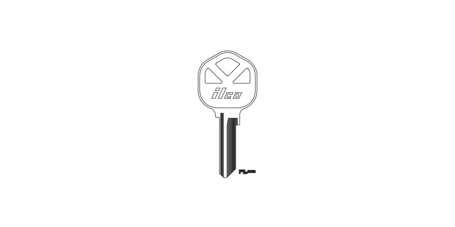 Cylinder Lock Key Blank, 5 Pin or Disc Pin Length, Automotive, Pin ...