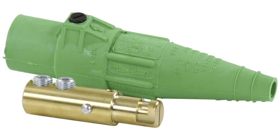 Single Pole Plug,400 A,Thermoplastic Elastomer, Brass Contact,600 VAC ...