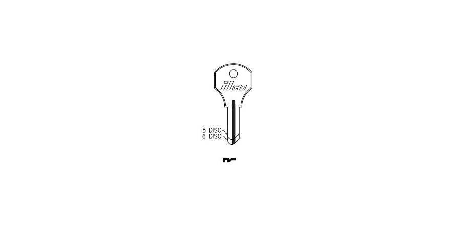 Cylinder Lock Key Blank, 6 Pin or Disc Pin Length, Automotive, Disc ...