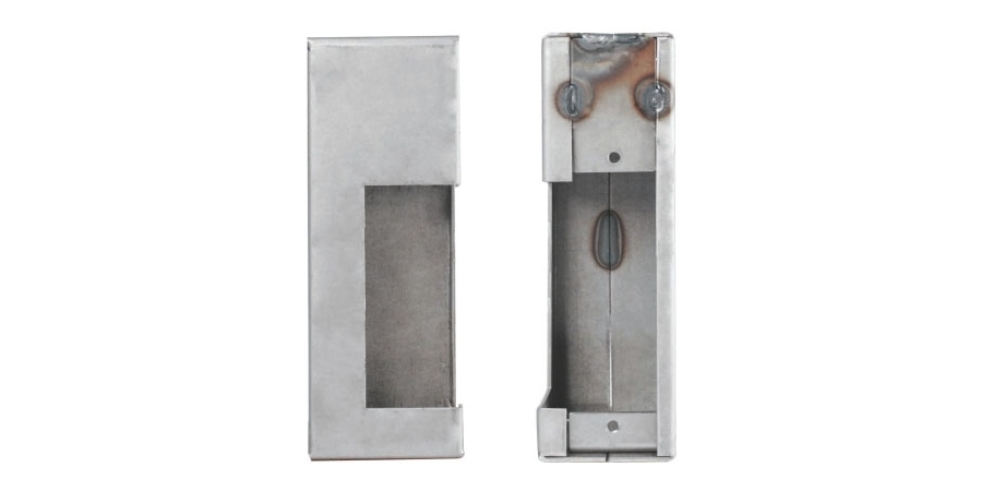 Electric Strike Box, 6-1/2 in. H, 2-3/8 in. W, 2 in. L, 14 ga. Steel Base