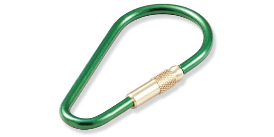 Key Ring, Anodized Aluminum, 2-3/8 in. L