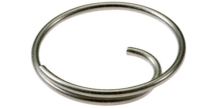 Tang Key Ring, Nickel-Plated, Spring Steel