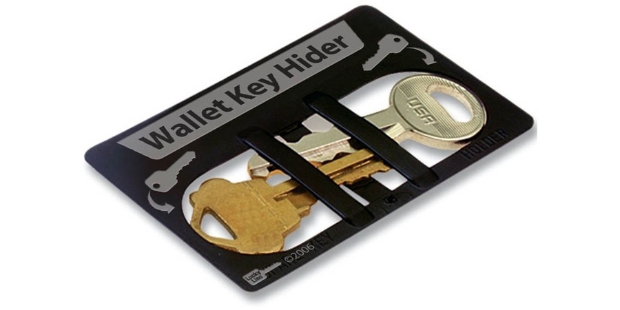 Wallet Key Hider, Plastic, 3-3/8 in. L, 2-1/8 in. W