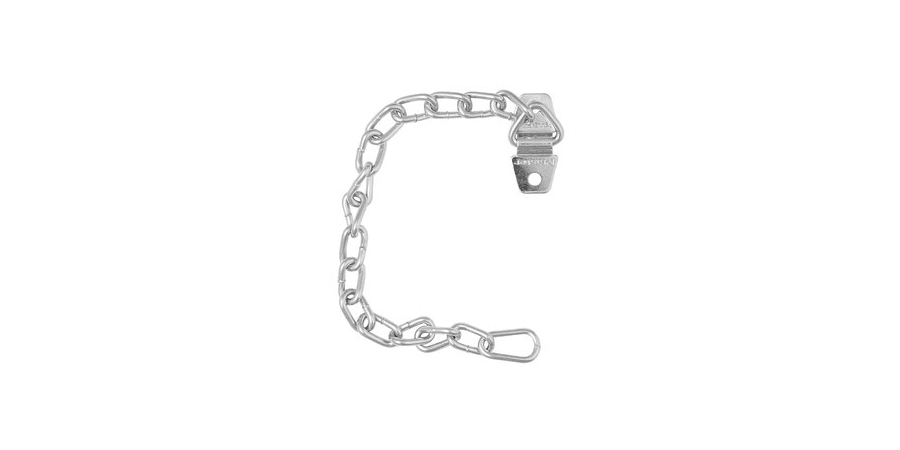 Chain, 9 in. L Cable, Zinc-Plated Steel, Silver Cable/Chain