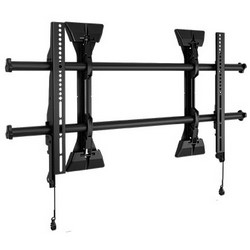 TV Mount, Large Fusion Micro-Adjustable Fixed, Wall Mount, Universal, Landscape, 200 Lb Load, 34.75&quot; Width x 2&quot; Depth x 18.25&quot; Height, Black