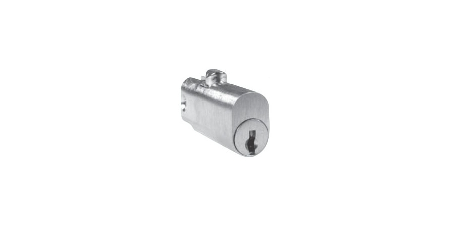 File Cabinet Lock, Polished Dull Chrome, Pin Tumbler Key, 1-47/64 in. L ...