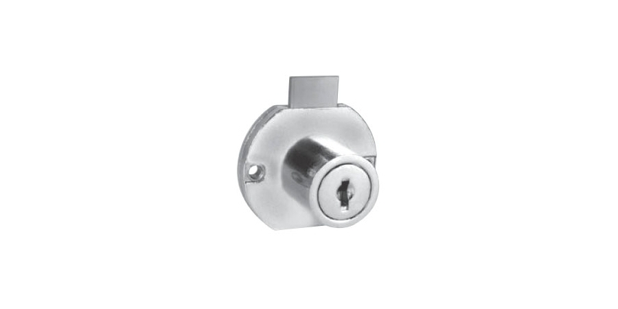 Deadbolt Drawer Lock, US14 Bright Nickel, Disc Tumbler Key, Key Code ...