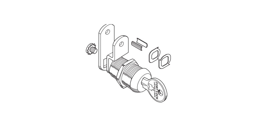 Cam Lock, US32D Stainless Steel, Disc Tumbler Key, Key Code: 217, 90 or ...