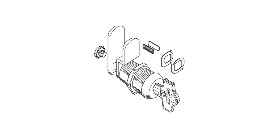 Cam Lock, US32D Stainless Steel, Disc Tumbler Key, Key Code: D3012, 90 ...