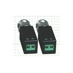 Camera HD Balun, Screw Terminal to BNC Male Connection, 50 Hertz to 60 Megahertz Bandwidth, 300/250 Meter at 720p/1080p Transmission, For TVI/CVI/AHD/960H Analog Camera