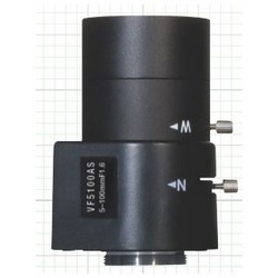 Varifocal Lens, CS Mount, 2&quot; Width x 2.7&quot; Height, 1.5&quot; Diameter Barrel, 50 to 100 MM Focal Length, Metal